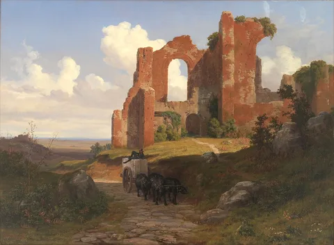 Thorald Læssøe, View of the Terme di Caracalla in Rome