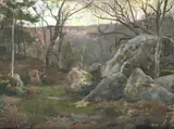 George Charles Aid, Winter in Fontainebleau Forest
