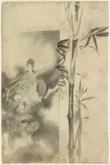 Yamamoto Baiitsu, Tronende godin op een draak en bamboestengel