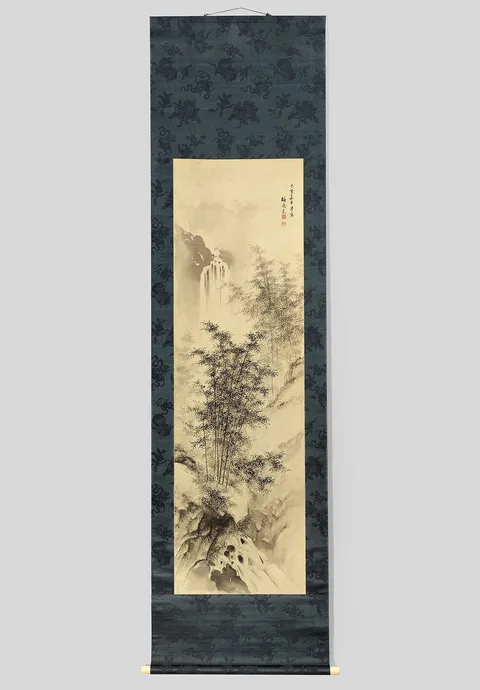 Yamamoto Baiitsu, Summer Bamboo by a Waterfall