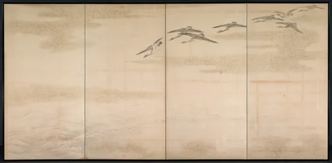 Yamamoto Baiitsu, Geese, Reeds and Water