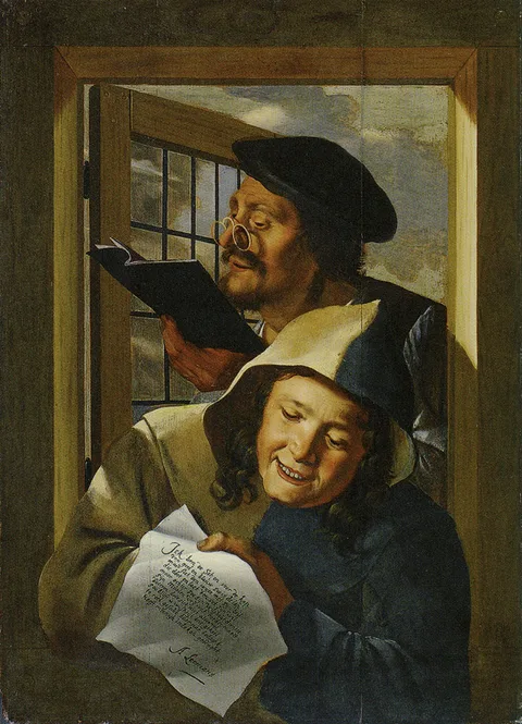 Anthonie Leemans, The wise man and the jester