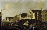 Bernardo Canal, Venice, Cannaregio with the Ponte Tre Archi and Palazzo Valier.