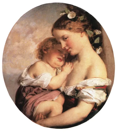 Károly Brocky, Mother and her Child