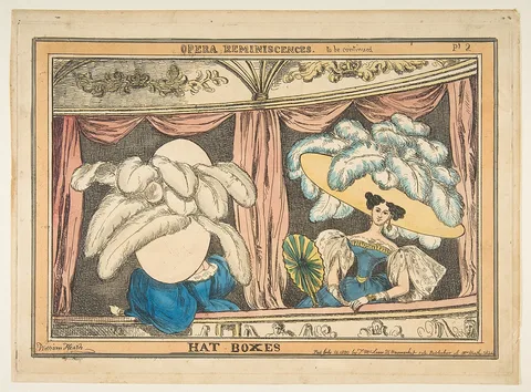 William Heath, Opera Reminiscences, Plate 2: Hat Boxes