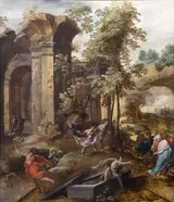 Jan Nagel, The dead man, who was thrown in Elisha's tomb, comes back to life (2 Kings 13:21)