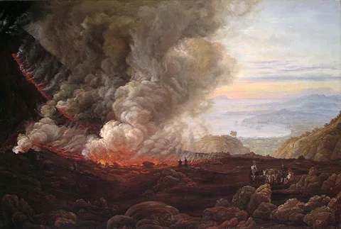 Jacob Calmeyer, An Eruption of Vesuvius. Copy after J. C. Dahl