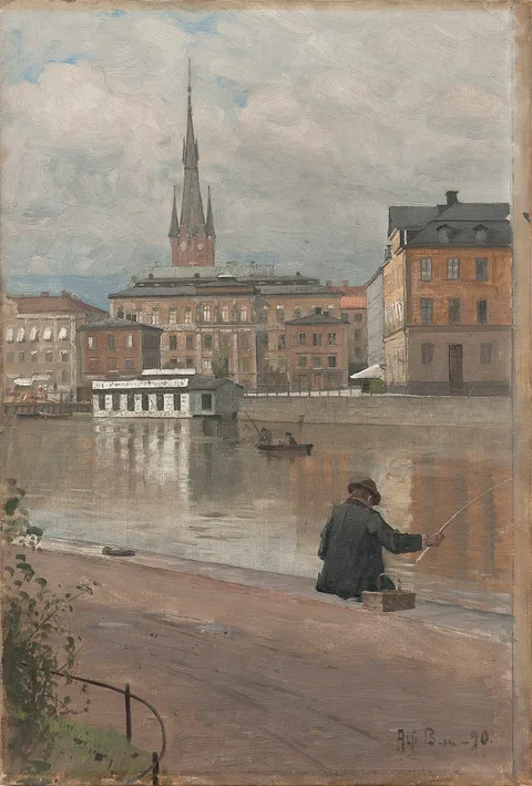 Alfred Bergström, View of Konstakademien in Stockholm, 1890.