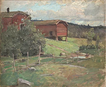 Alfred Bergström, Pastoral landscape