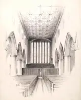 George Reid, Interior of St Machar's Cathedral - illustration for "The Heraldic Ceiling of St Machar's Cathedral - Sir George Reid
