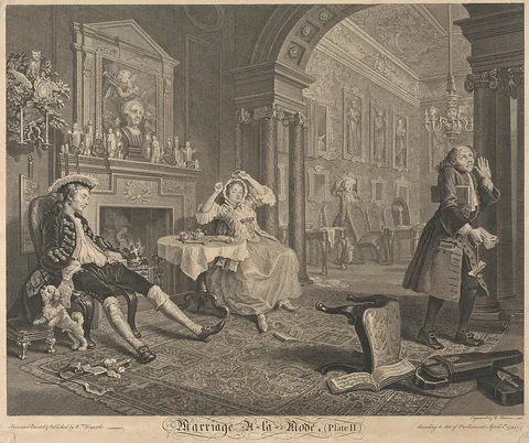Bernard Baron, Marriage A-La-Mode, Plate II: The Breakfast Scene