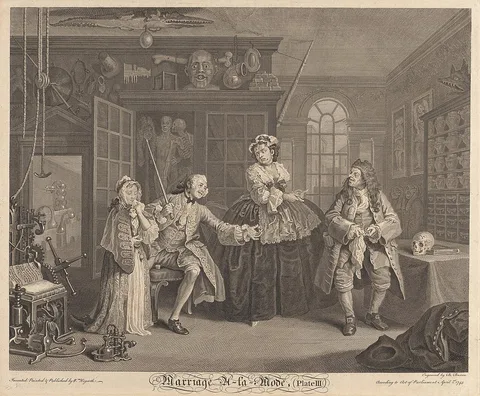 Bernard Baron, Marriage à la Mode, Plate 3