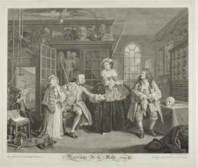 Bernard Baron, Plate Three, from Marriage à la Mode