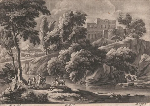 Bernard Lens II, Landscape with Castle
