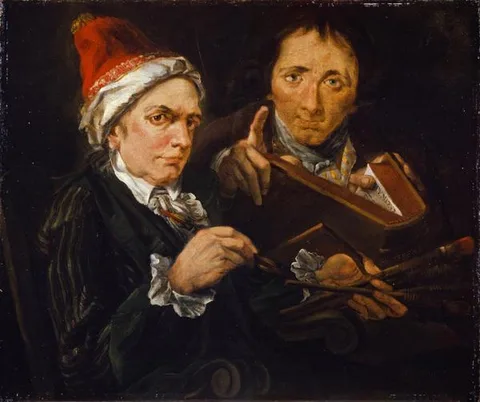 Alexander Runciman, John Brown, 1749 - 1787. Artist (With Alexander Runciman, 1736 - 1785. Artist - self portrait)