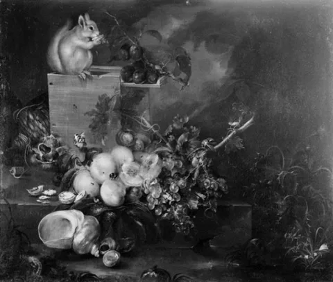 Catharina Treu, Still Life with Fruit and a Squirrel