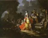 Aert Jansz Marienhof, Alexander the Great visiting the grave of Achilles