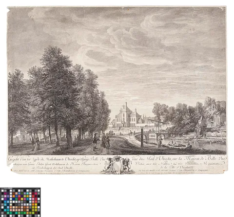 Jean-Jacques Le Veau, View on House Belle Vue, Maliebaan Utrecht