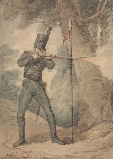 John Augustus Atkinson, A Rifleman at Musketry Practice