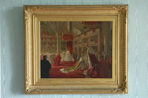 George Housman Thomas, Coronation of the King of Prussia, 18 October 1861: The Crown Princess doing homage