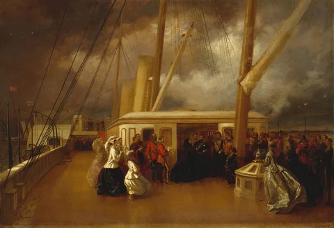 George Housman Thomas, The Investiture of the Sultan with the Order of the Garter, 17 July 1867