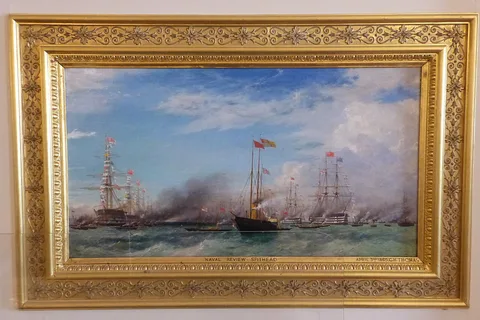 George Housman Thomas, The Naval Review at Spithead, 23 April 1856