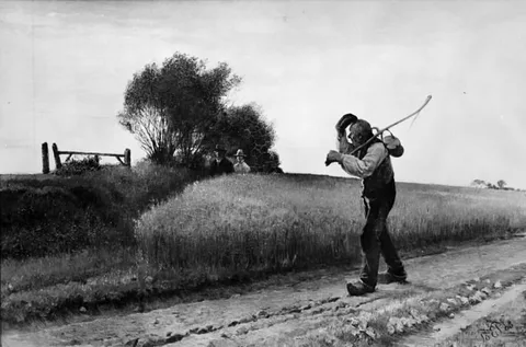 Edvard Petersen, Aften. En bonde på vej hjem fra marken