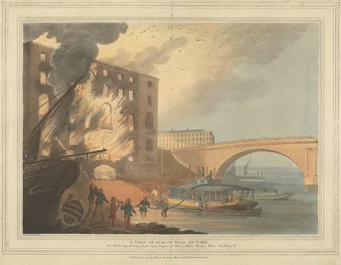 John William Edy, A View of Albion Mill on Fire