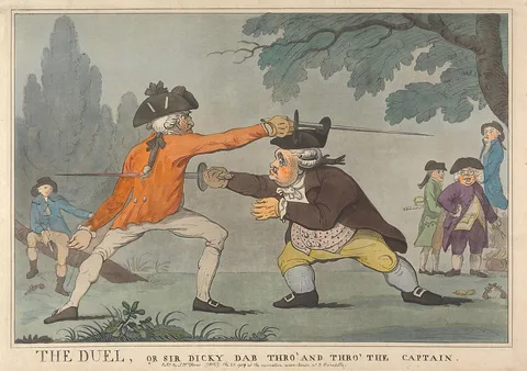 John William Edy, The Duel, or Sir Dicky Dab Thro' and Thrl' The Captain