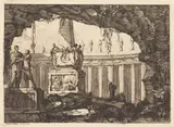 Louis-Joseph Le Lorrain, Architectural Fantasy with an Obelisk and Arcade