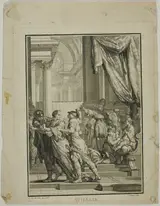 Jean Jacques Flipart, Frontispiece for Athalie, Act V, Scene VI, from Racine's Oeuvres