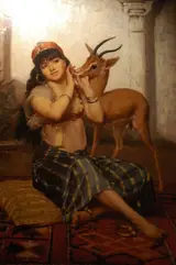 Gaston Casimir Saint-Pierre, Girl with gazelle
