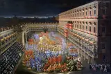 Filippo Gagliardi, Carousel in the courtyard of the Palazzo Barberini in honour of Christina of Sweden on 28 February 1656