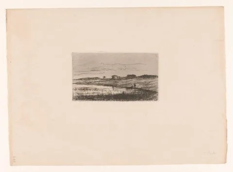 Eugène Smits, Landschap in Ostia