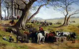 Charles H. Poingdestre, The Horse Fair, an Italian Scene