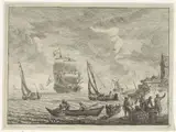 Adam Silo, Zeegezicht met boten voor de kust