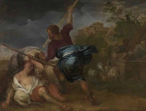 Lodewijk de Deyster, Moses defends the daughters of Jethro