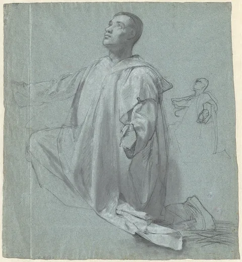 Jean-Léonard Lugardon, A Young Benedictine Monk Kneeling