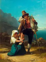Jean-Léonard Lugardon, The Wounded Traveller Halting