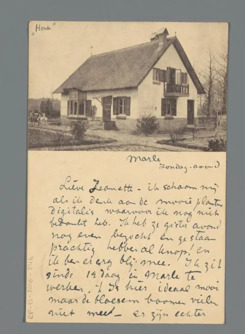 Jo Koster, Prentbriefkaart aan Jeannette Bouman-Stuyling de Lange