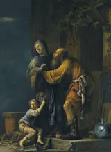 Willem Bartsius, Abraham pleading in vain on behalf of Hagar to Sarah (Genesi 21:9-11)