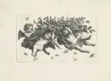 Jan Wandelaar, Drie putti met een bloemenmand en vlinders