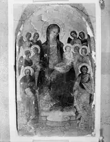 Giovanni Francesco Toscani, Virgin and Child enthroned between Saints Anthony Abbot and John Baptist with Eight Angels