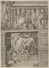 Giovanni Antonio da Brescia, Saint Jerome in His Study