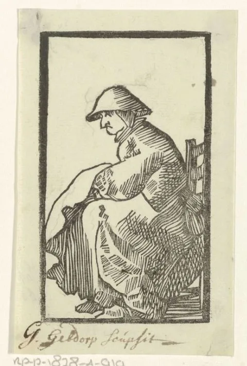 Simon van de Passe, Zittende boerenvrouw