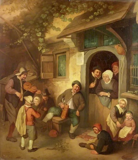 Charles Venneman, The Itinerant Fiddler (copy after Adriaen van Ostade)