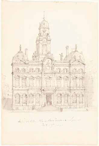 Robert Smirke, Hôtel de Ville, Place des Terreaux, Lyons