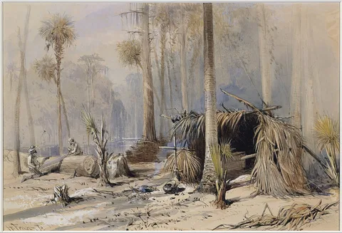 Harry Fenn, The Cypress-Shingle Yard, Ocklawaha River, Florida