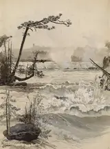 Harry Fenn, The Horseshoe Falls from the Three Sisters