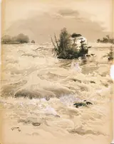 Harry Fenn, The American Rapids by Moonlight